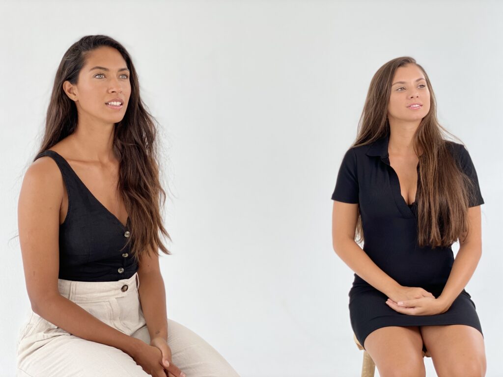 two owners of bruera sit down for interview on a mallorca studio shoot 